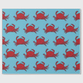 Red Crab Ocean Beach Tropical Summer Geschenkpapier (Flach)