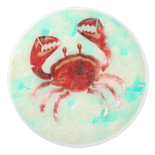 Red Crab Ocean Thema Sea Food Beach Dekoration Keramikknauf