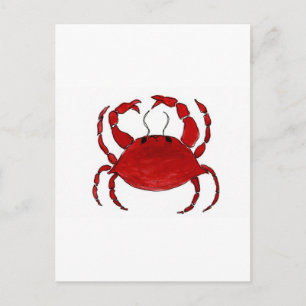Red Crab Postkarte