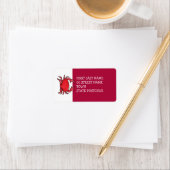 Red Crab Red Address Label Adressaufkleber (Insitu)