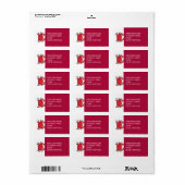 Red Crab Red Address Label Adressaufkleber (Vorne)