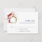 Red Crab RSVP Card (Vorderseite)