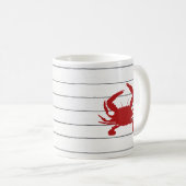 Red Crab Shiplap Coastal Tasse (VorderseiteRechts)