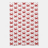 Red Crab Silhouette Pattern Beach Geschirrtuch (Vertikal)
