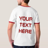 Red Crab Template Mens Ringer T - Shirt (Schwarz voll)