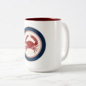 Red Crab Zweifarbige Tasse (VorderseiteRechts)