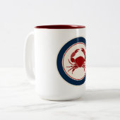 Red Crab Zweifarbige Tasse (Vorderseite Links)