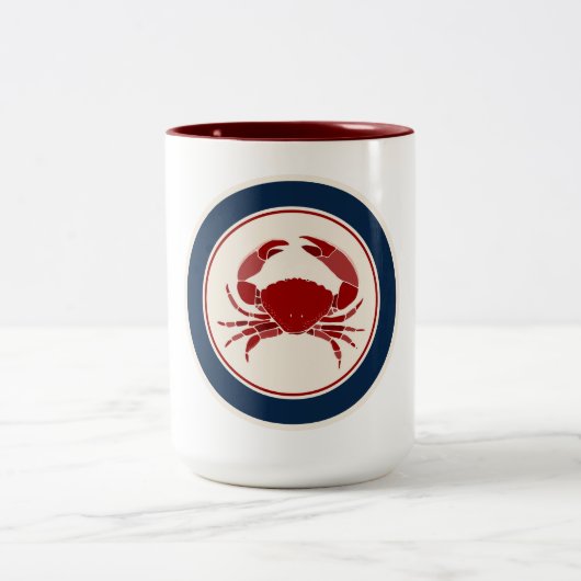Red Crab Zweifarbige Tasse (Mittel)