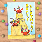Red Crabs Birthday Postkarte
