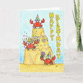 Red Crabs Geburtstagsgrüße Karte (Vorderseite)