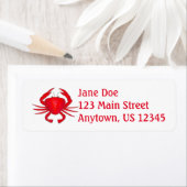 Red Crabs Maryland Crab Beach Labels (Insitu)