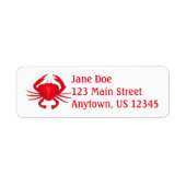 Red Crabs Maryland Crab Beach Labels (Vorne)