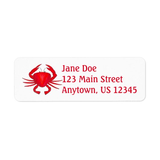 Red Crabs Maryland Crab Beach Labels (Vorne)