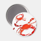 Red Crabs Parade Magnet (Vorderseite/Rückseite)