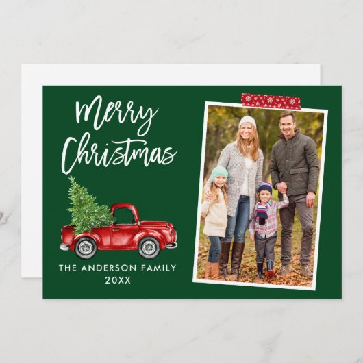 Red Craft Tape Pinselspitze Truck Weihnachten (Vorne/Hinten)