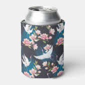 Red Crane Magnolia: Japanische Wasserfarbe. Dosenkühler (Kanne Vorderseite)