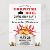 Red Crawfish Boil GRAD Foto Party Einladung Postkarte (Vorderseite)