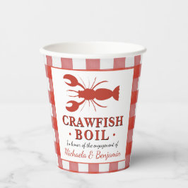 Red Crawfish Boil Hummer Party Verlobung Picnic Pappbecher