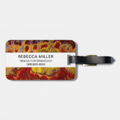 Red Crayola Jasper Gepäckanhänger (Rückseite horizontal)