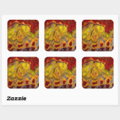 Red Crayola Jasper Quadratischer Aufkleber (Blatt)