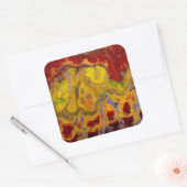 Red Crayola Jasper Quadratischer Aufkleber (Umschlag)