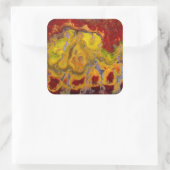 Red Crayola Jasper Quadratischer Aufkleber (Tasche)