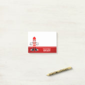 Red Crayon Personalisiert Post-it Klebezettel (Auf Schreibtisch)