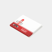 Red Crayon Personalisiert Post-it Klebezettel (angewinkelt)