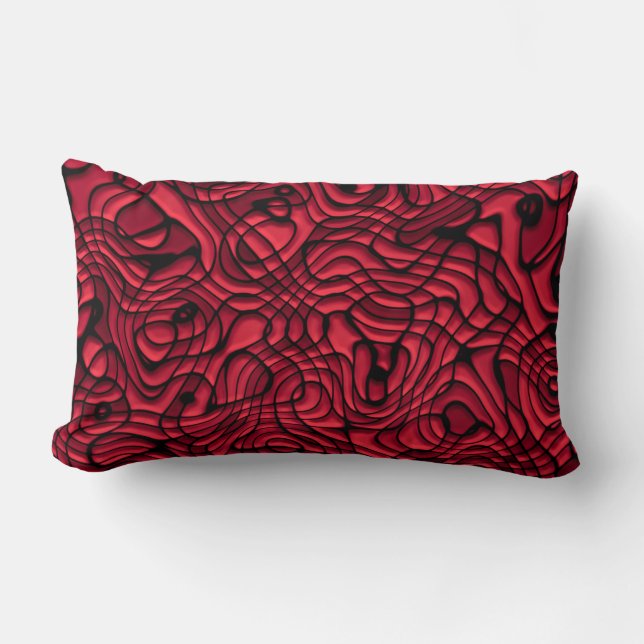 Red Crazy Psycho Design Throw Kissen (Vorderseite)