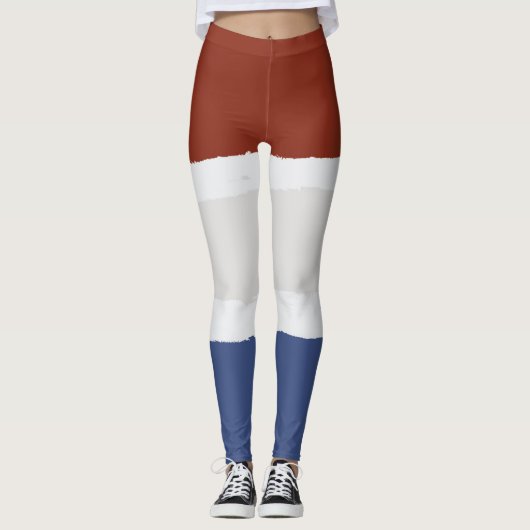 Red Cream Blue Leggings (Vorderseite)