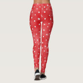 Red Cream Dots Leggings (Rückseite)