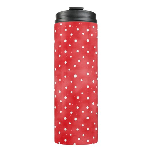 Red Cream Dots Thermosbecher (Vorderseite)