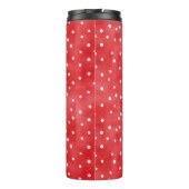 Red Cream Dots Thermosbecher (Rückseite)