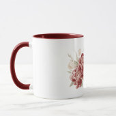Red Cream Flowers Tasse (Links)