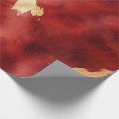 Red Cream Gold Südwest Cowhide Geschenkpapier (Ecke)