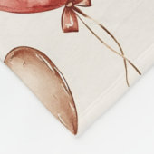 Red Cream Heart Balloons Fleecedecke (Ecke)