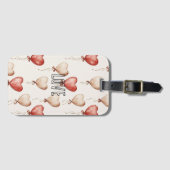 Red Cream Heart Balloons Gepäckanhänger (Vorderseite (Horizontal))