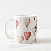 Red Cream Heart Balloons Kaffeetasse (Links)