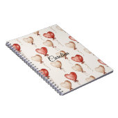Red Cream Heart Balloons Notizblock (Rechte Seite)