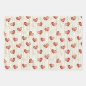 Red Cream Hearts Balloons Geburtstag Geschenkpapier Set (Vorderseite 3)