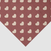 Red Cream Hearts Valentine's Day Love Seidenpapier (Ausschnitt)