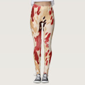 Red Cream Ivory Cowhide Leggings (Vorderseite)