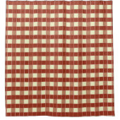 RED & CREAM KARIERT DUSCHVORHANG (Vorderseite)