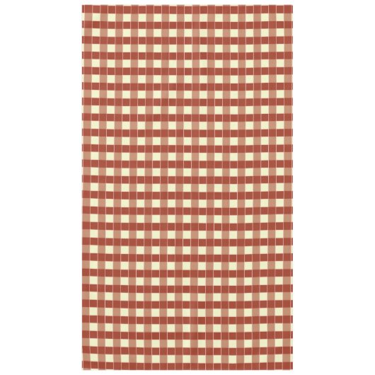 RED & CREAM KARO TISCHDECKE (Vorderseite)