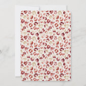 Red Cream Leopard Animal Print Birthday   Einladung (Rückseite)
