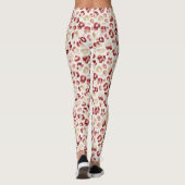 Red Cream Leopard Animal Print Leggings (Rückseite)