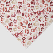 Red Cream Leopard Animal Print Seidenpapier (Ausschnitt)