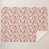 Red Cream Leopard Animal Print Sherpadecke (Vorderseite (Horizontal))