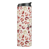 Red Cream Leopard Animal Print Thermosbecher (Nach links gedreht)
