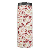 Red Cream Leopard Animal Print Thermosbecher (Rückseite)